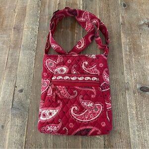 Vera Bradley Paisley Hipster Mesa Holiday Red Crossbody Bag